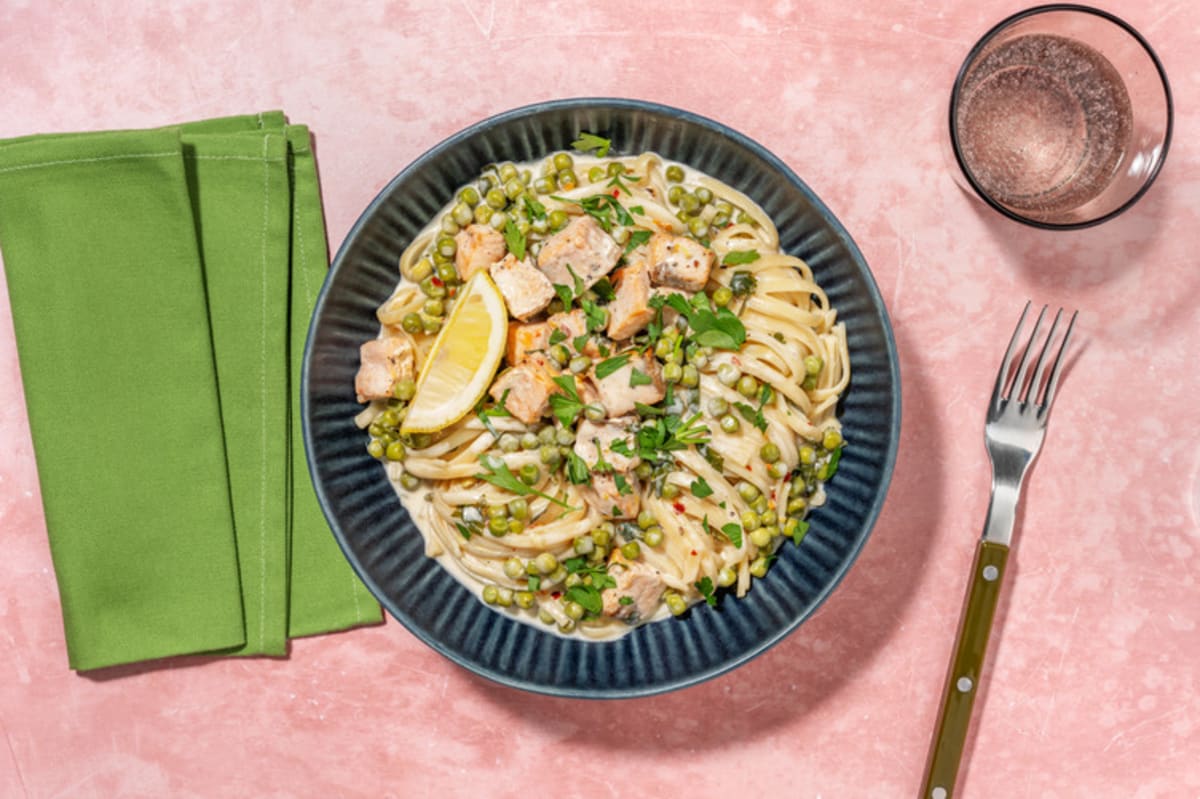 Creamy Salmon Linguine