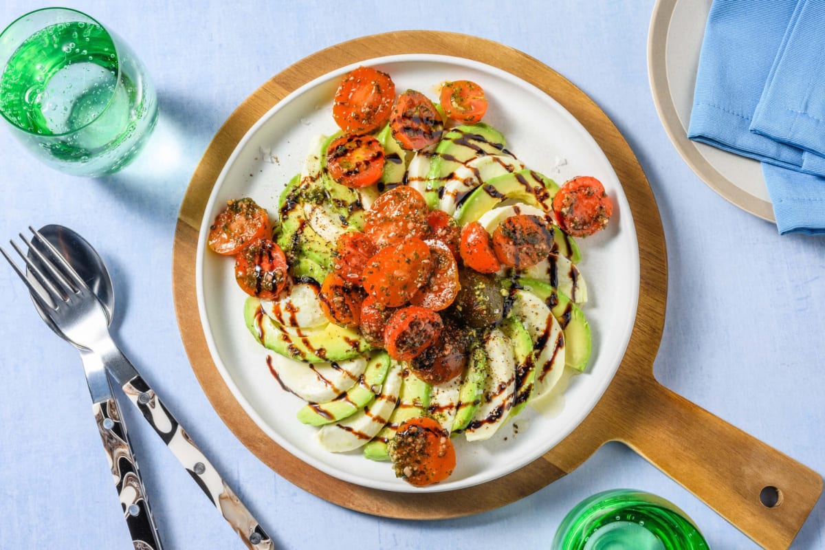 Pesto & Mozzarella Caprese Side Salad