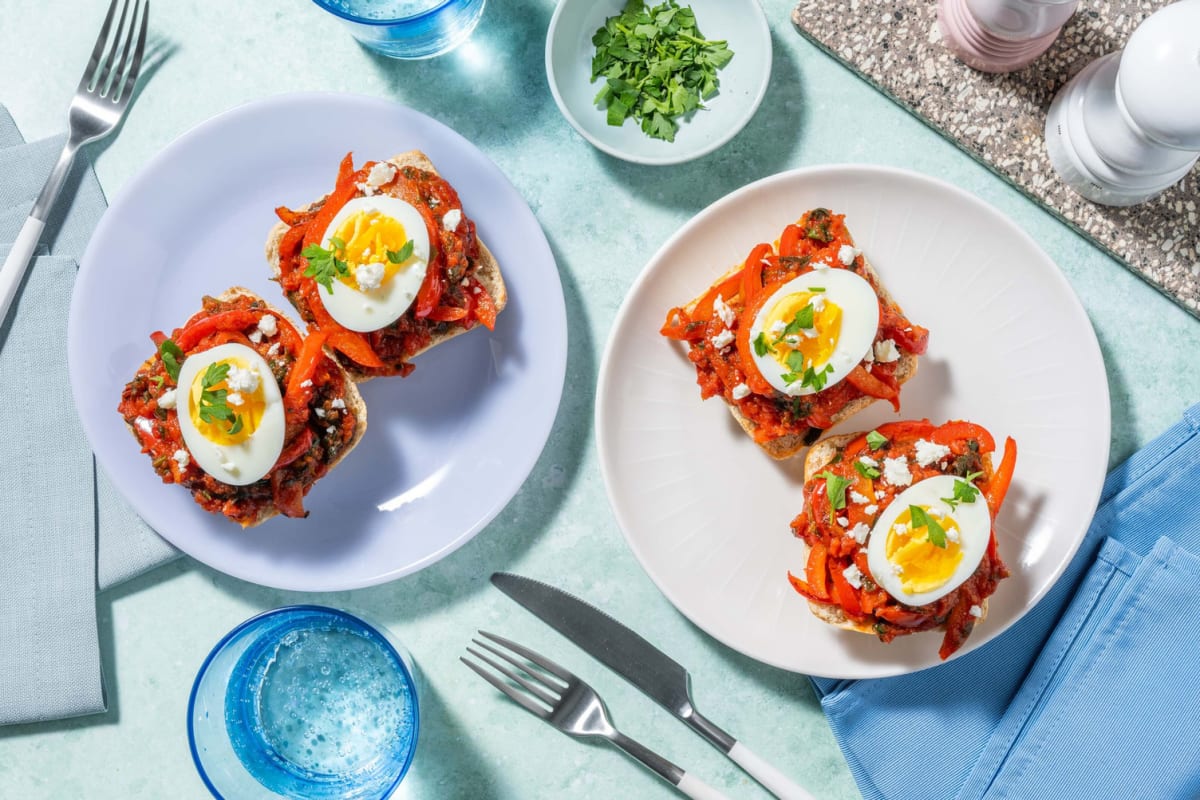 Shakshuka on Toasted Ciabatta