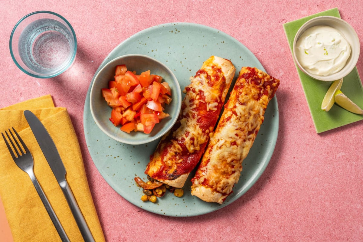 Enchiladas mit rauchiger Tomatensoße