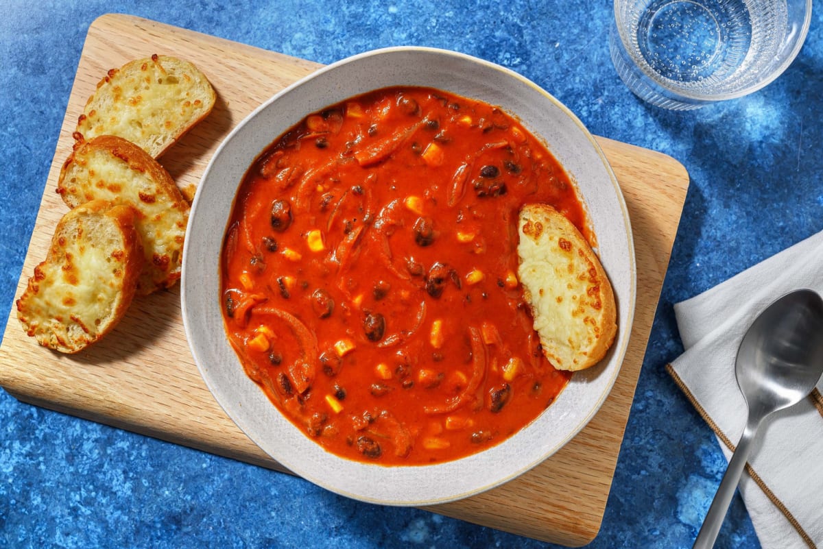 Creamy Chipotle Corn and Black Bean Soup