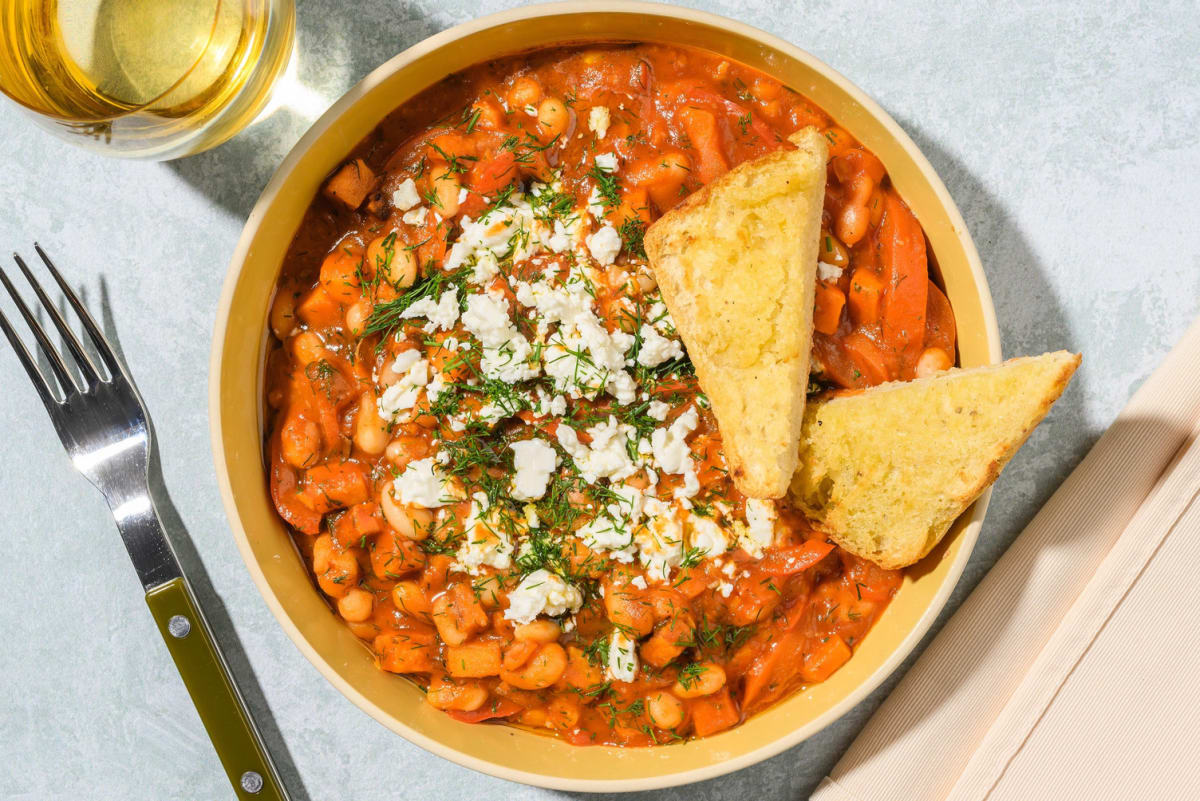 Easy Harissa Sweet Potato and Butter Bean Stew