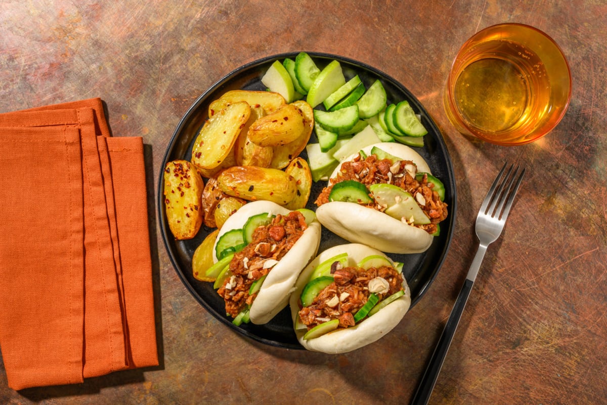 Pulled Pork Bao and Chilli Potatoes