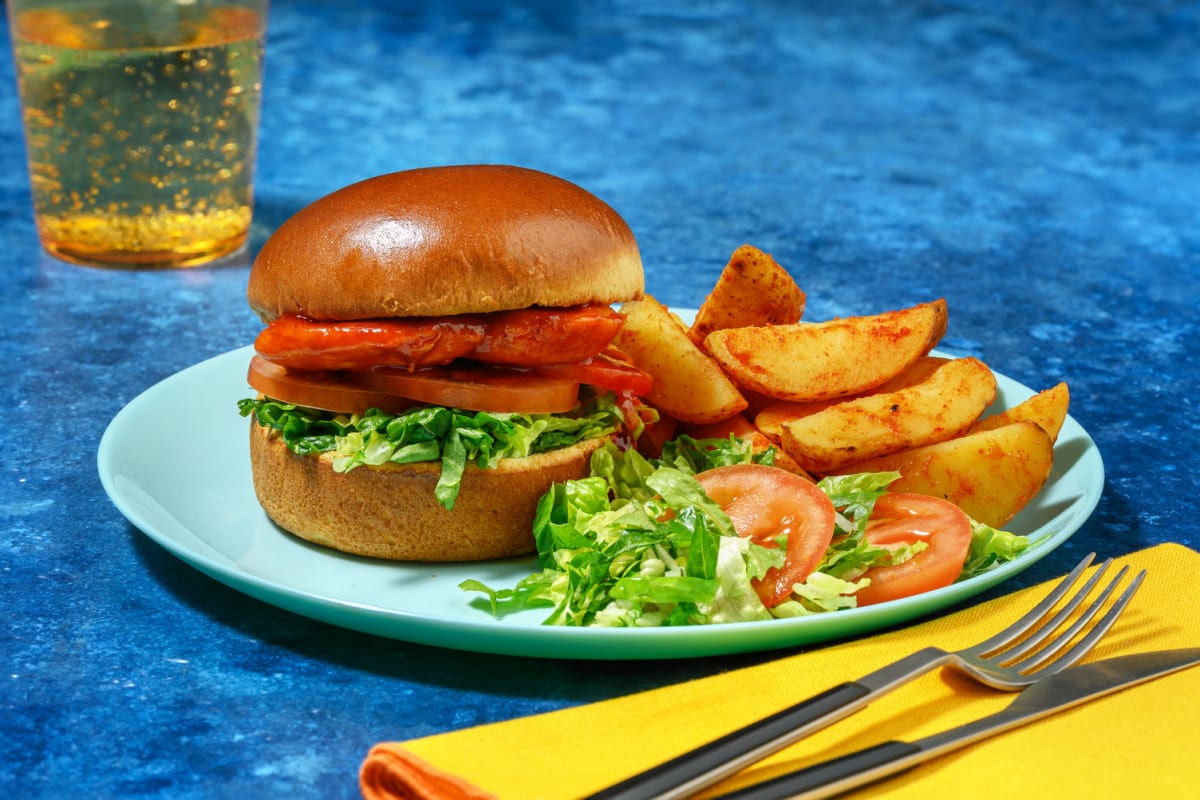 Gochujang Glazed Chicken Burger