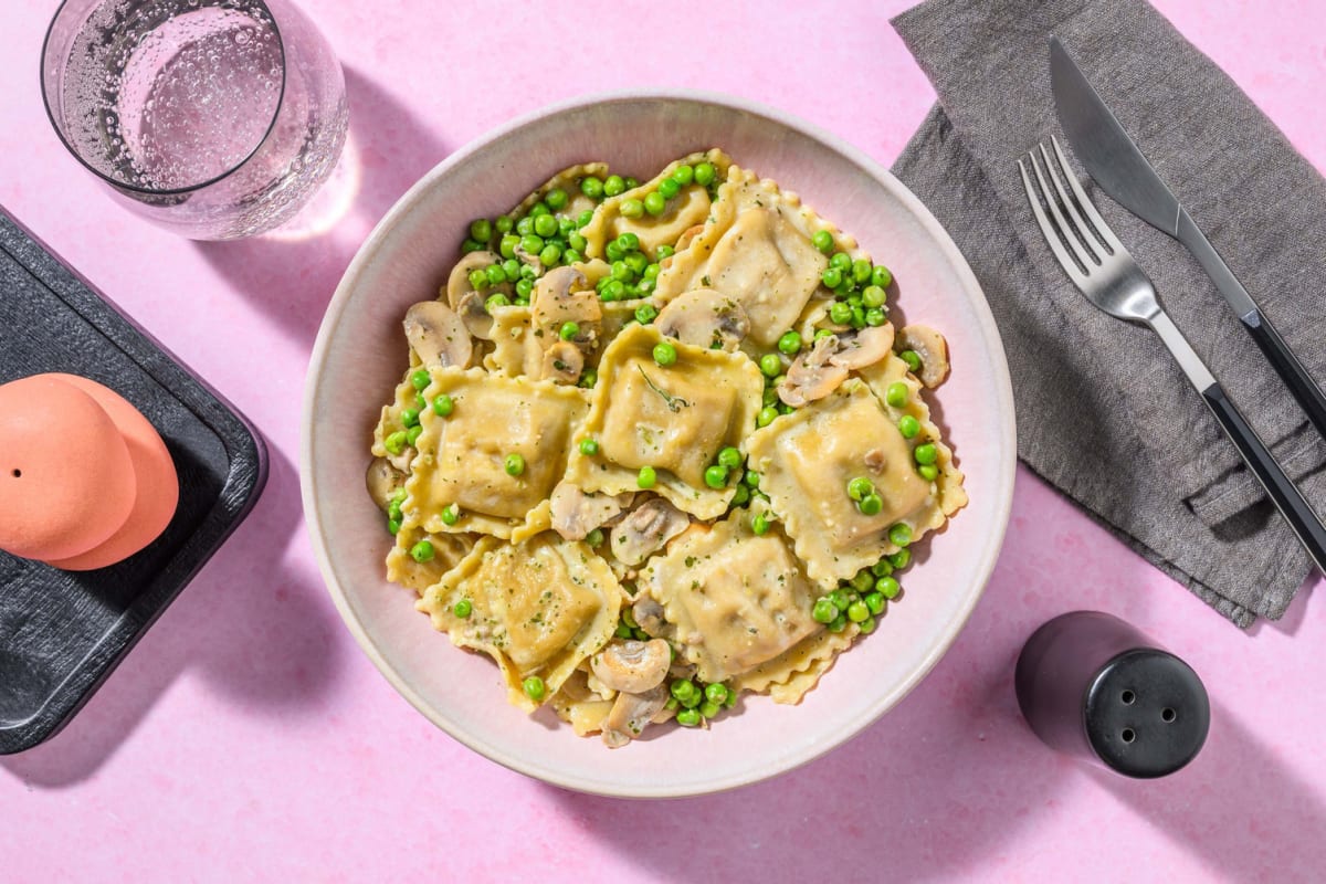 Easy Peasy Bacon, Spinach and Ricotta Ravioli