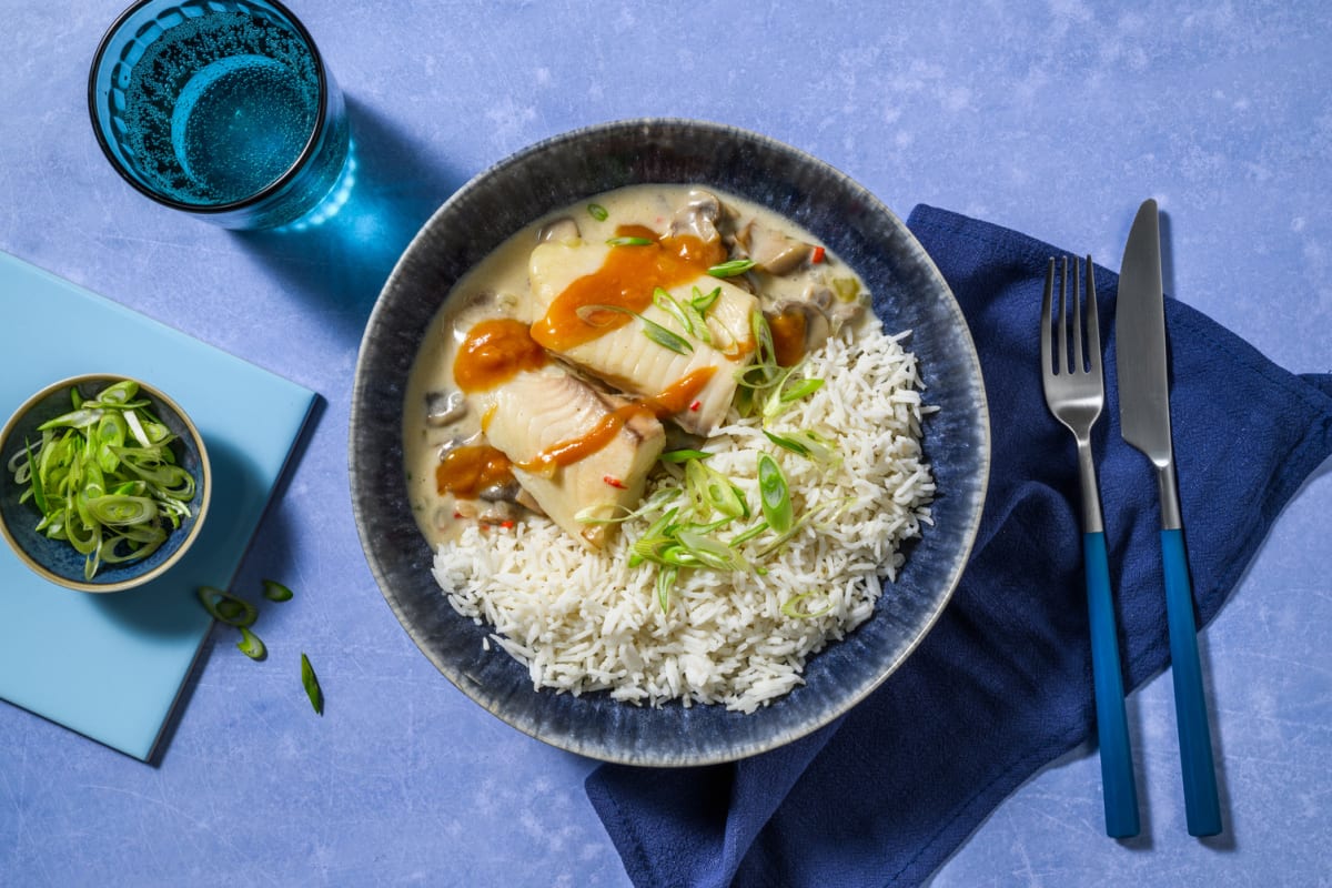 Miso Honey Hake in Coconut Curry