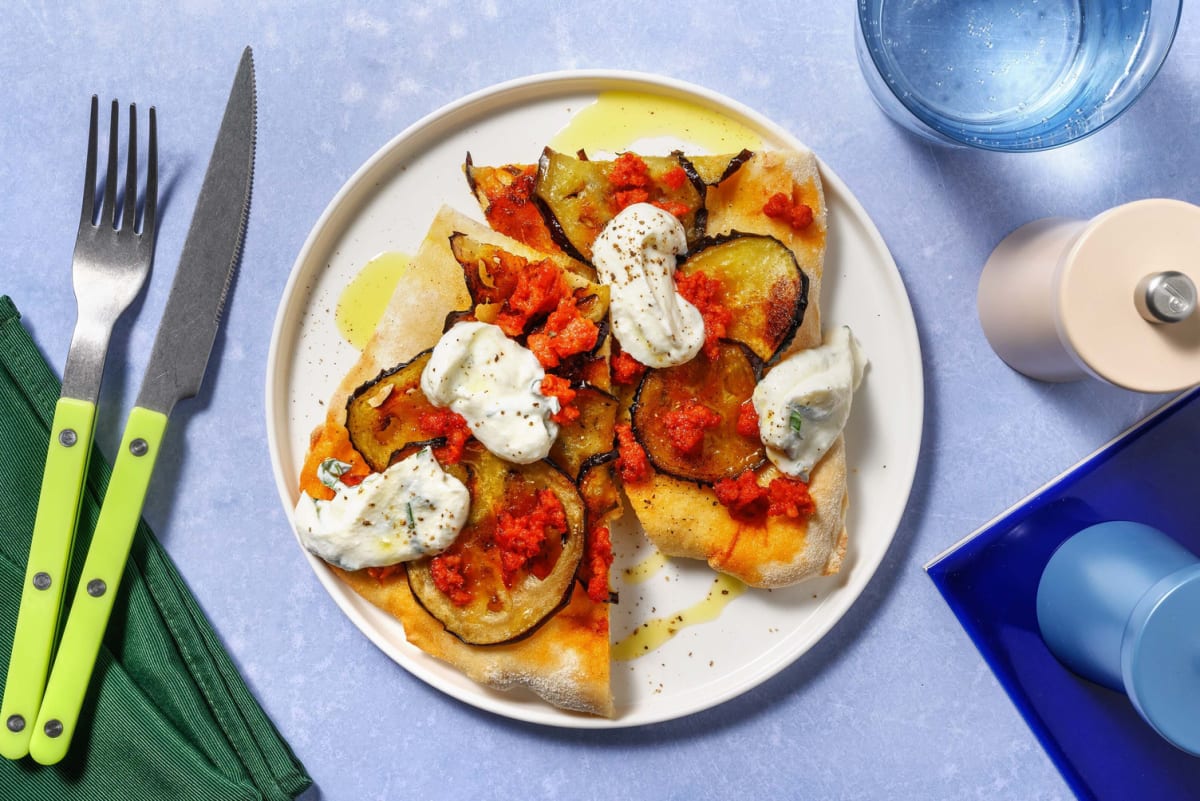 Pinsa alla calabrese 'nduja e ricotta 