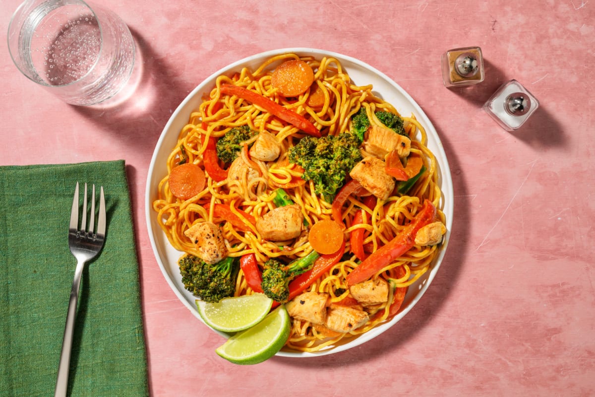 Yellow Thai Style Chicken Noodles