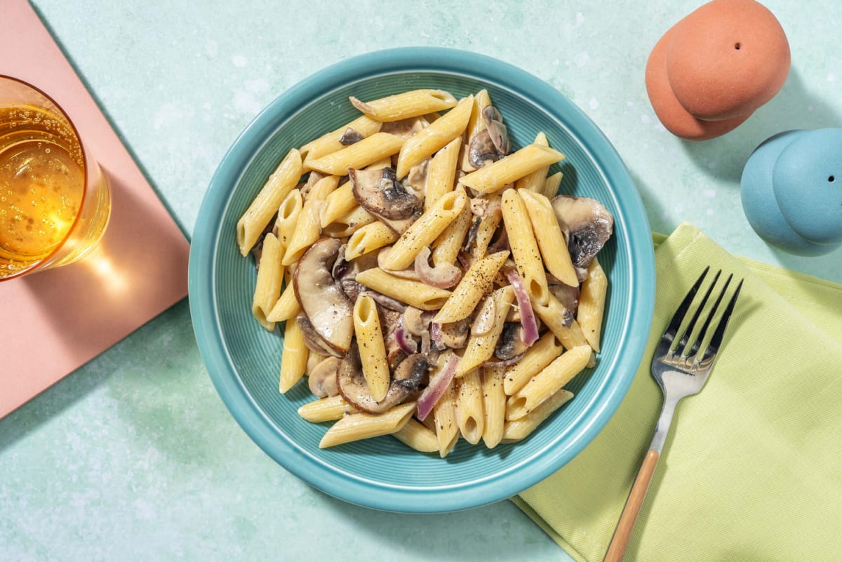 Creamy Chicken and Double Mushroom Penne