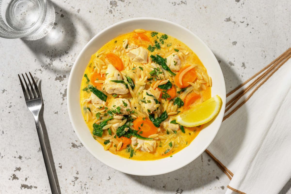 Griechische Hähnchen-Zitronen-Suppe