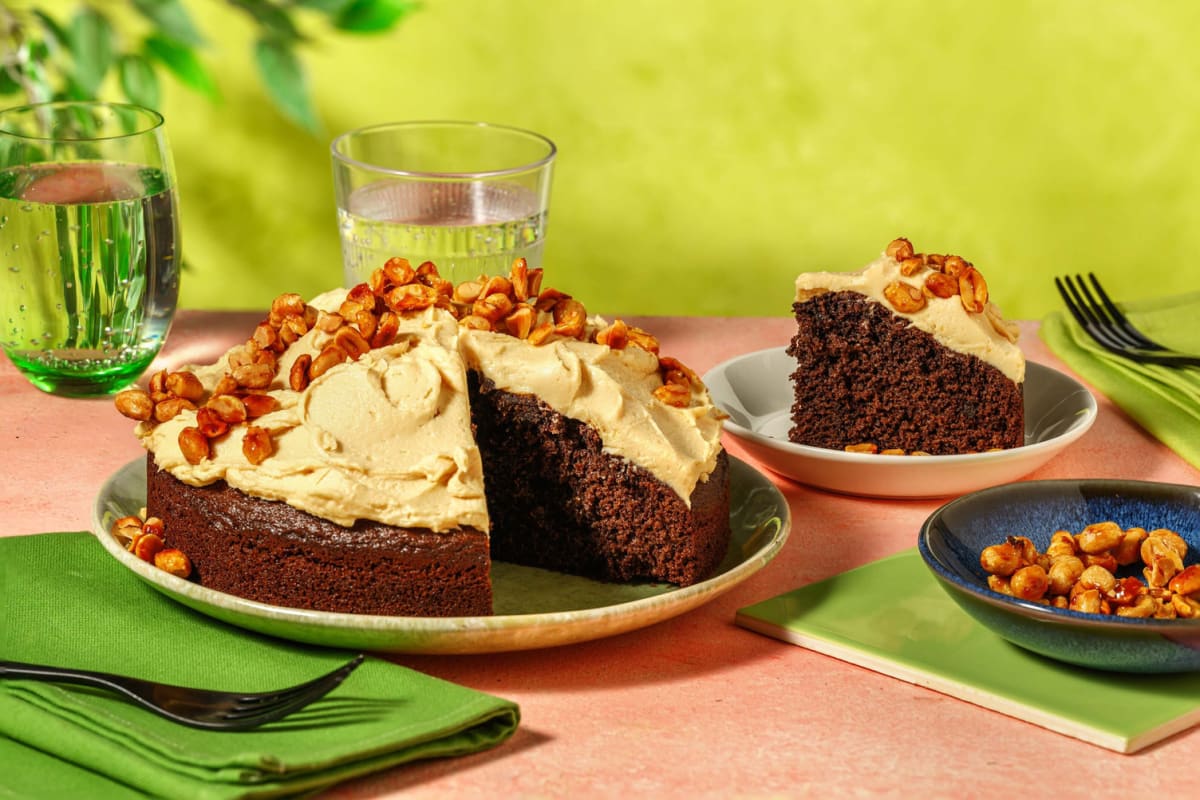 Torta delizia al cioccolato e arachidi