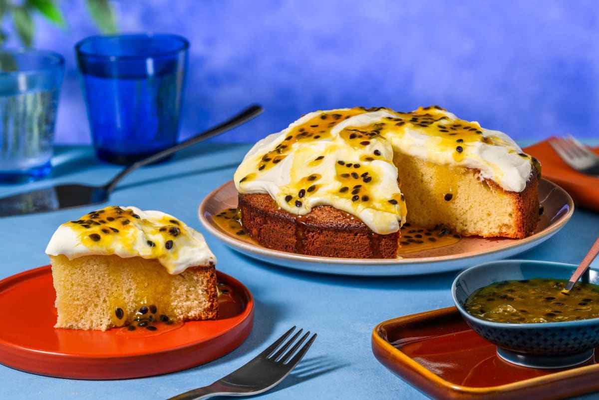 Torta margherita al frutto della passione