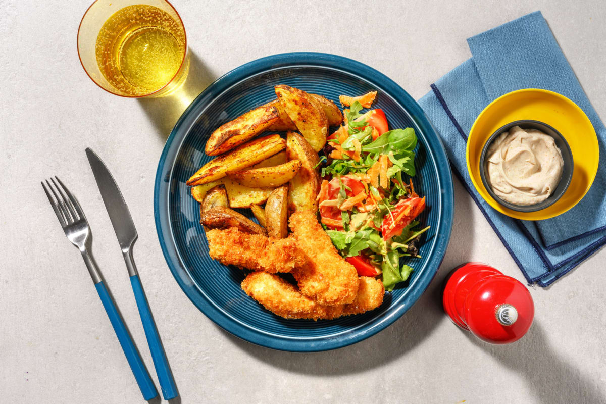 Tenders de poulet BBQ & potatoes