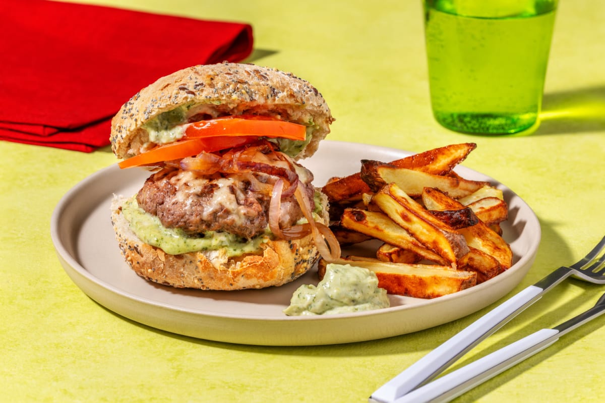 Burger aux couleurs de l'Italie