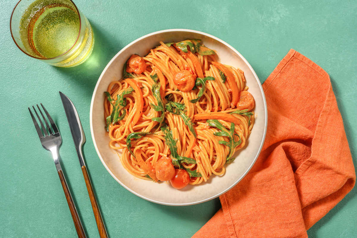 Snabb cajunkryddad baconspaghetti