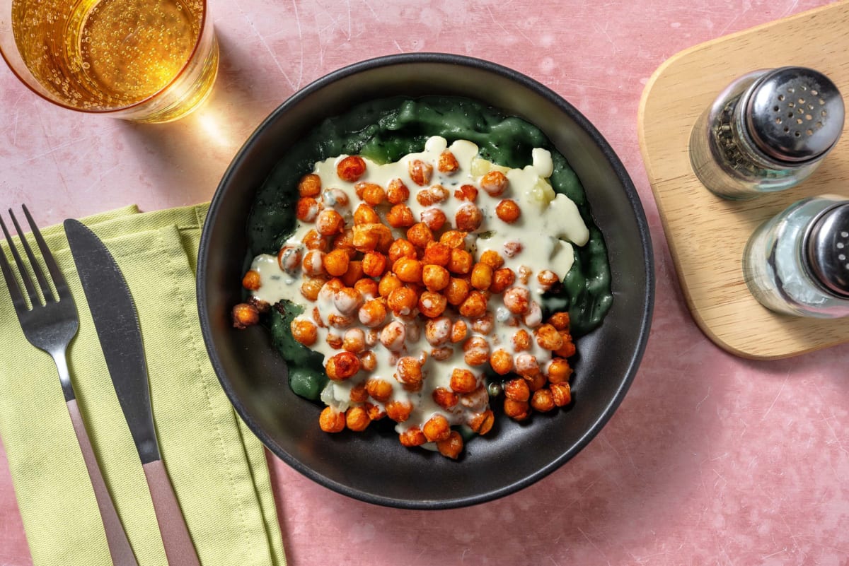 Crema di bietole e fonduta al Gorgonzola Dop