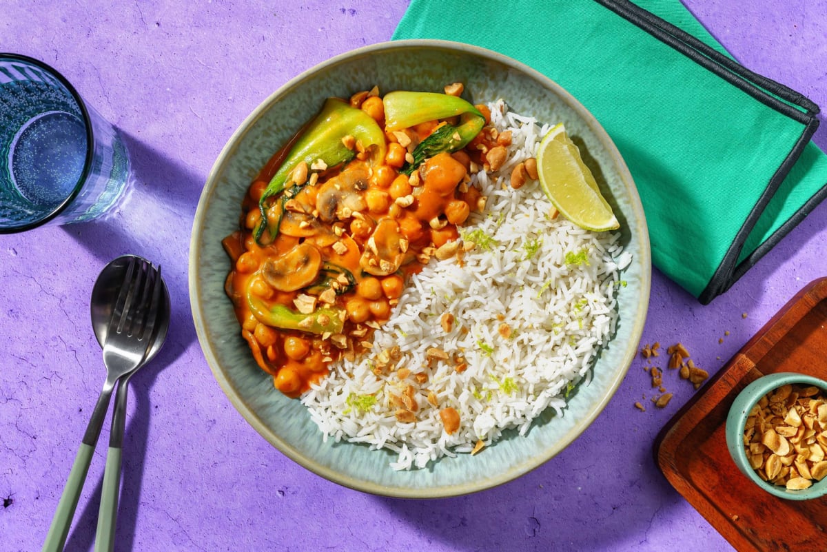 Red Thai Style Veg Coconut Chicken Curry 