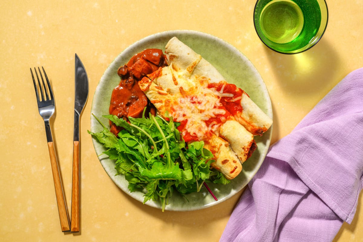 Cheesy Chipotle Veggie Enchiladas