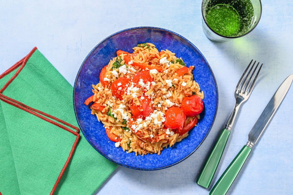 Harissa Spiced Double Cheese Orzo