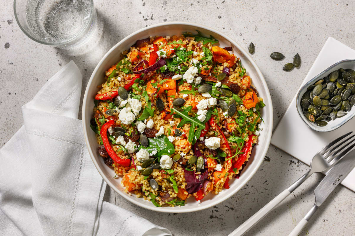 Salade orientale de boulgour & légumes rôtis