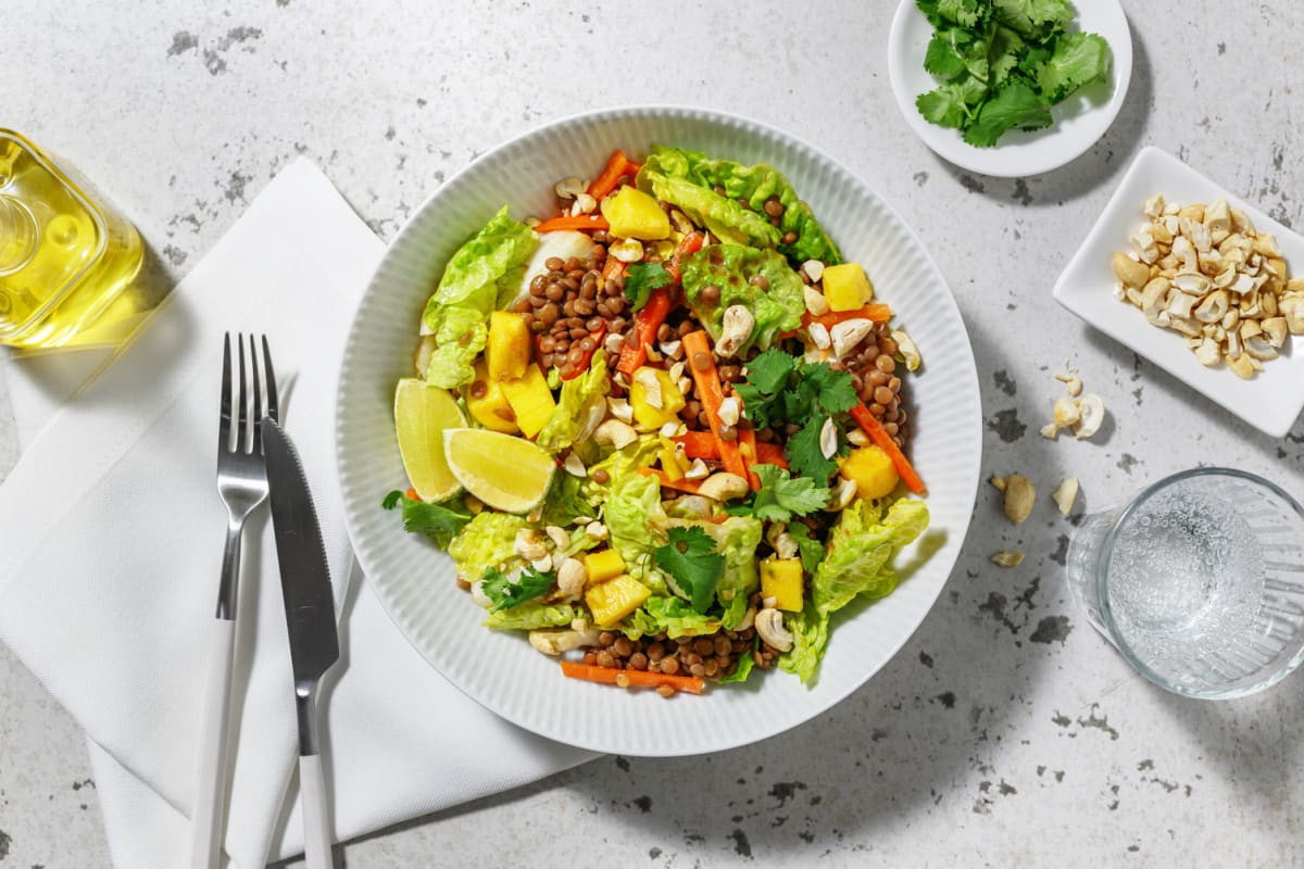 Salade flash de lentilles & mangue