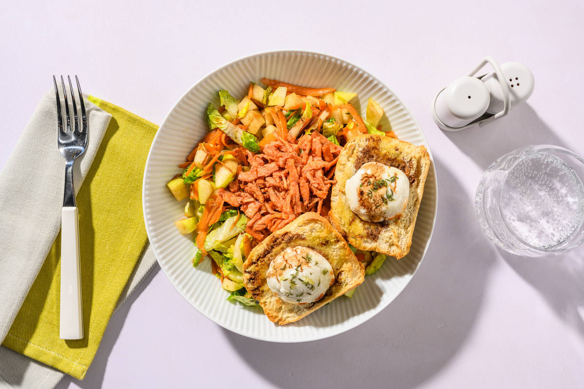 La Végé salade chèvre chaud & lardons veggie Recette HelloFresh