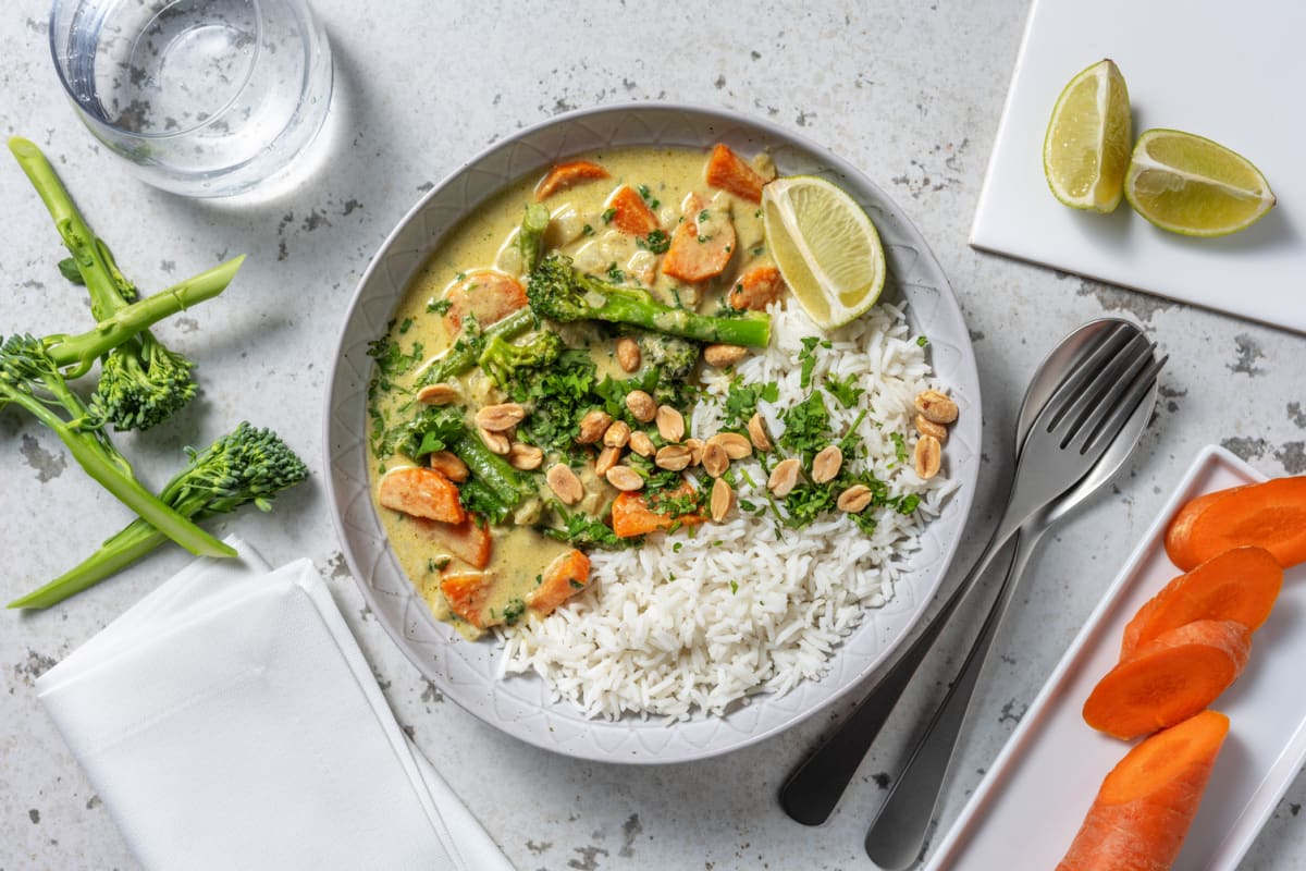 Curry vert végétarien de broccolini à la thaï