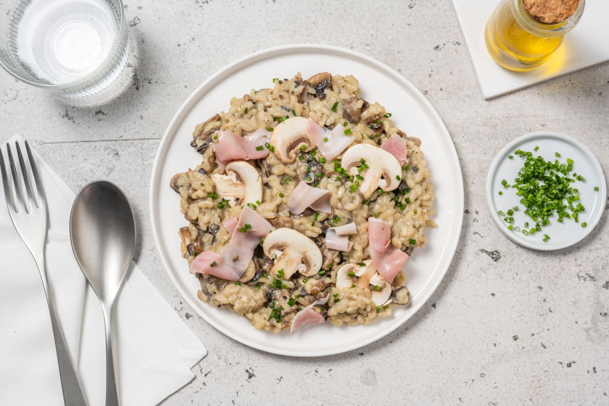 Risotto simplissime jambon-champignons