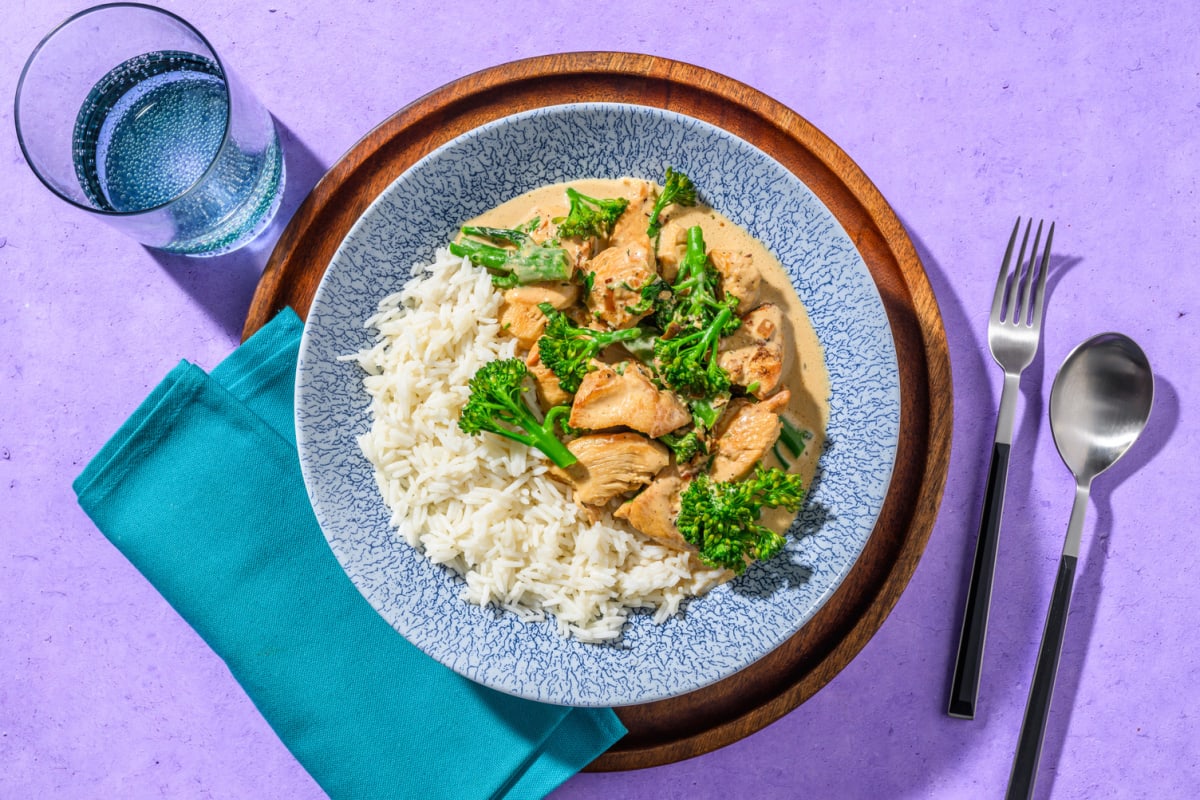 Poulet à la crème & broccolini citronné