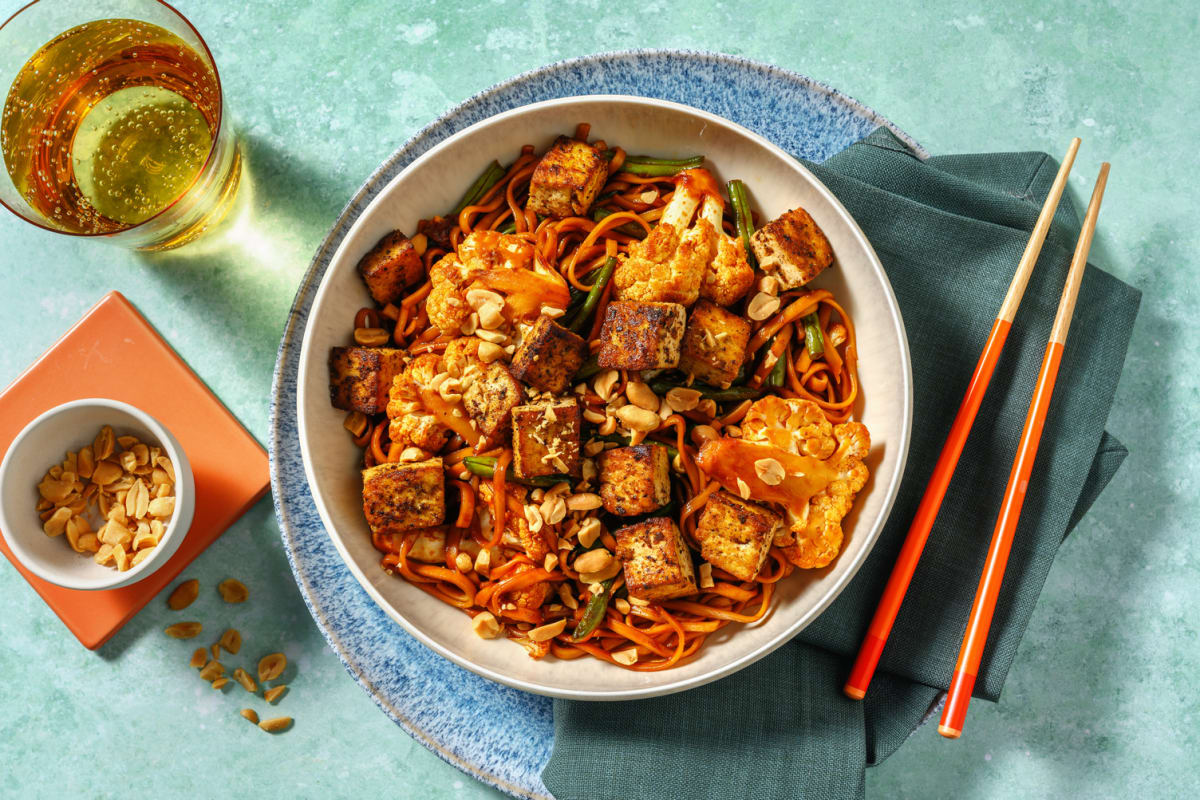 Fiery Gochujang Tofu Noodles