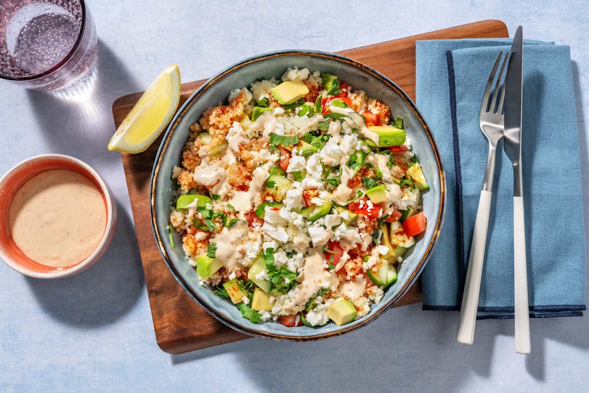 Greek Style Cheese and Bulgur Salad
