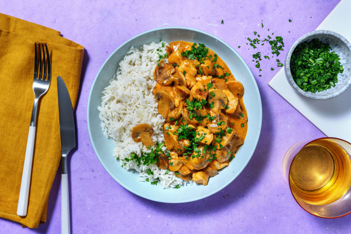 Poulet au paprika fumé façon Stroganoff