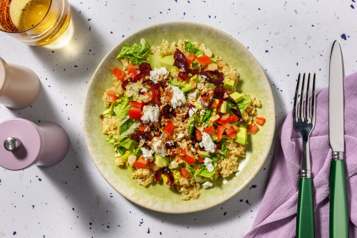 Salade boulgour, avocat & chèvre frais