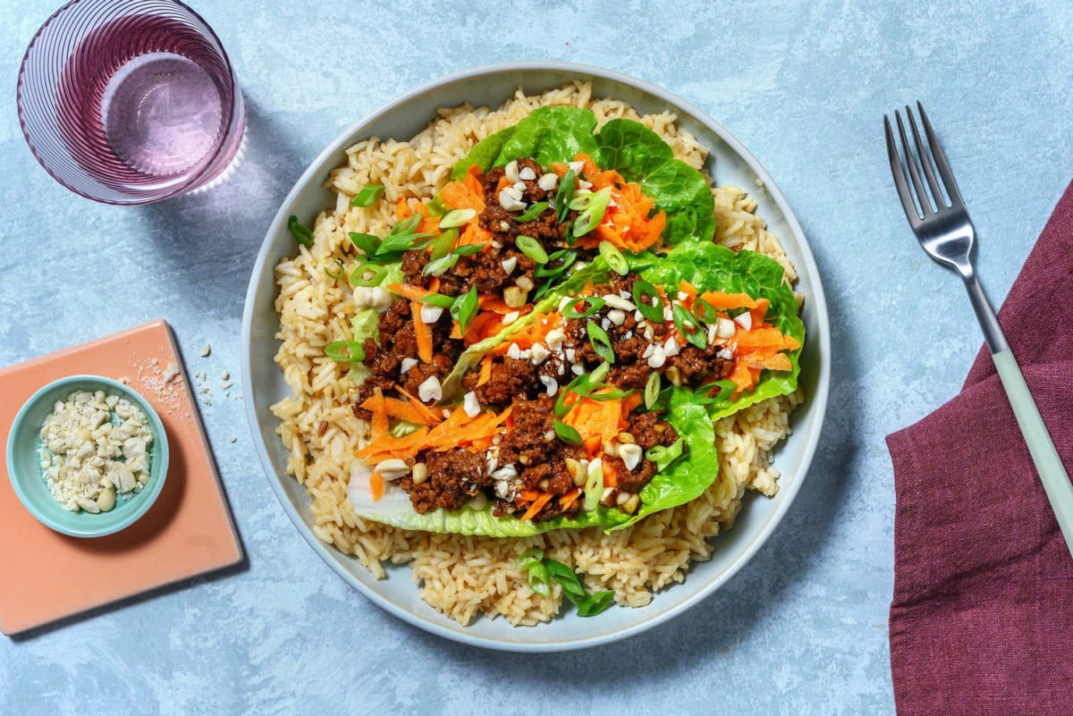 Tacos de sucrine au bœuf à l'asiatique