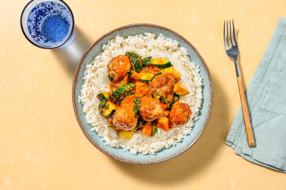Masala Veggie Meatball Curry