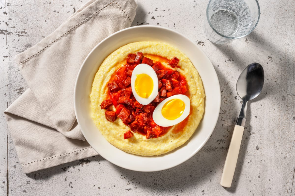 Poêlée de chorizo & polenta crémeuse