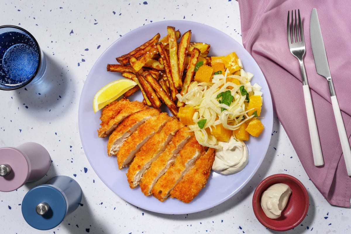 Souvlaki spiced breaded chicken