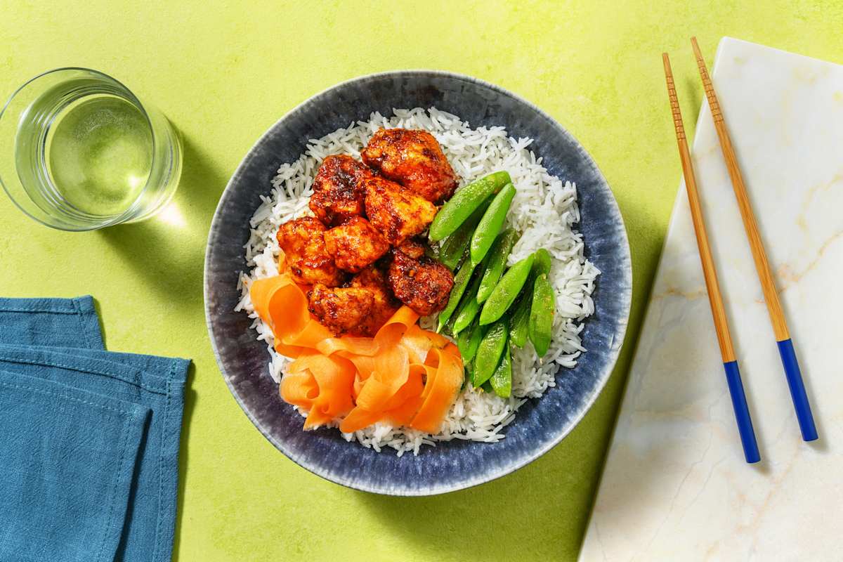 Miso Teriyaki Glazed Chicken Nuggets