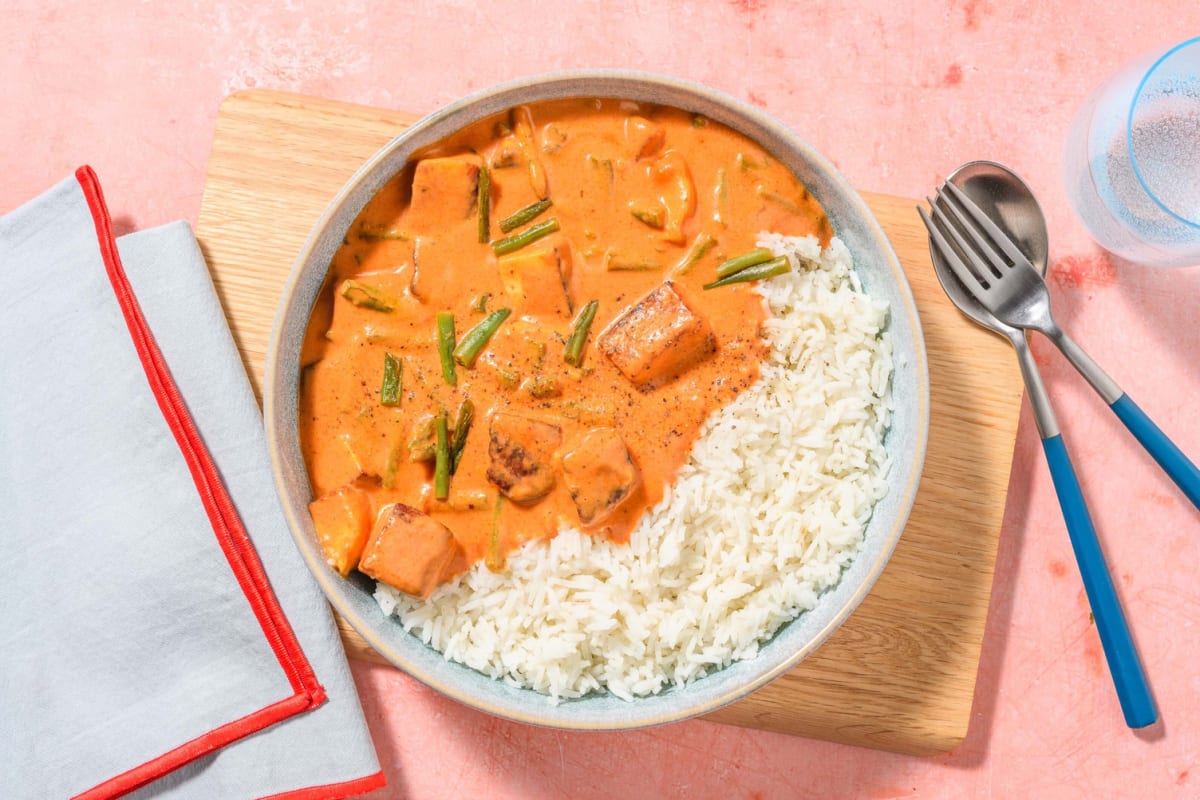 Halloumi and Mango Chutney Masala Curry