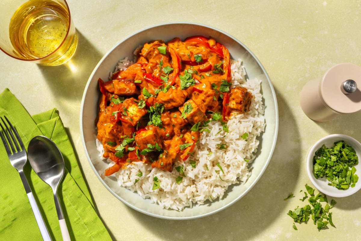 Romige curry met tofu