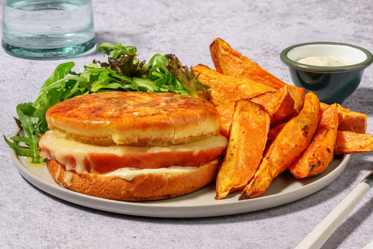 Croq'Burger de poulet tranché & gouda