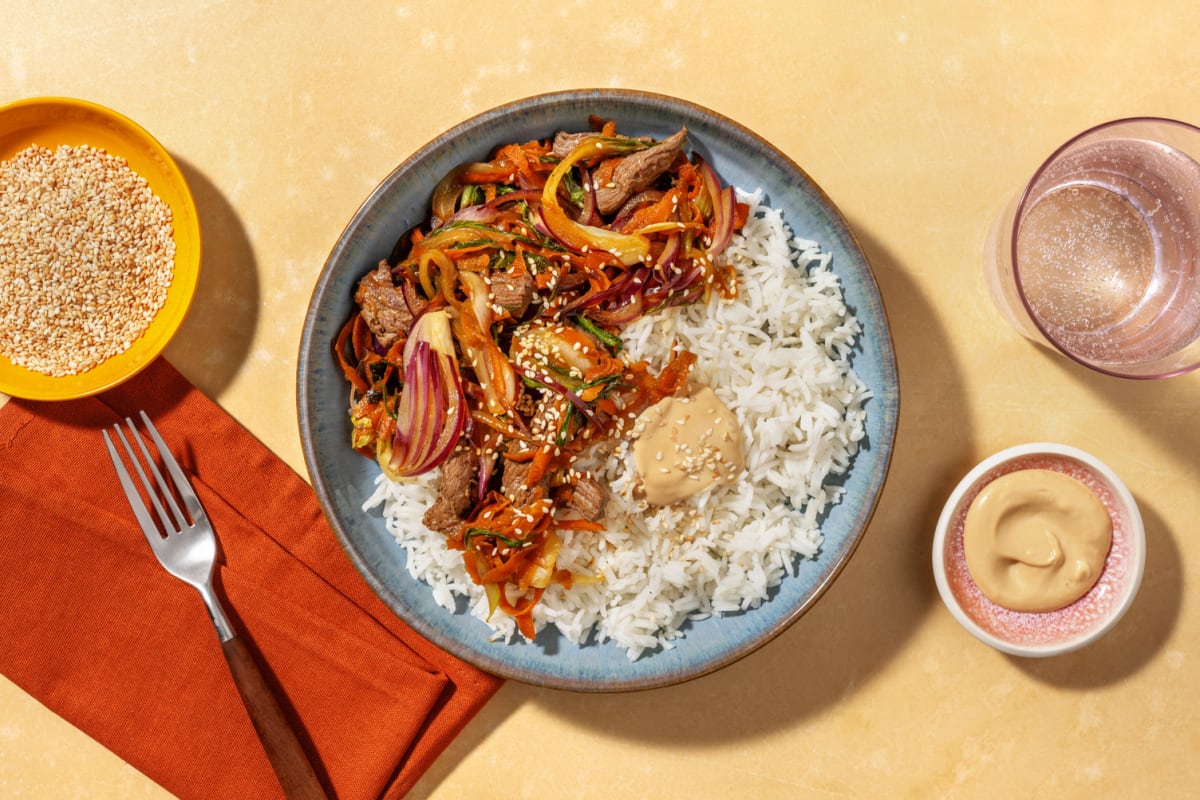 Bowl de bœuf & légumes à la japonaise