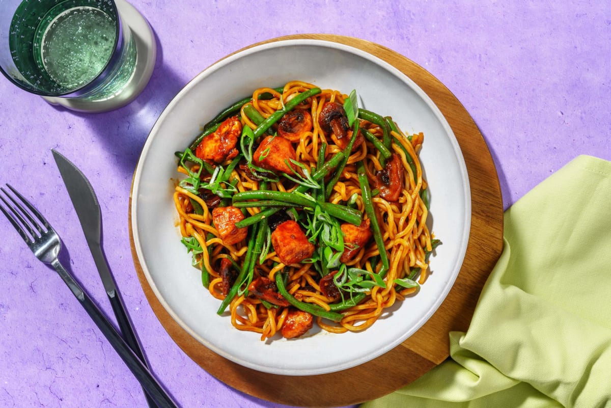 Sweet and Sticky Chicken Breast Noodles