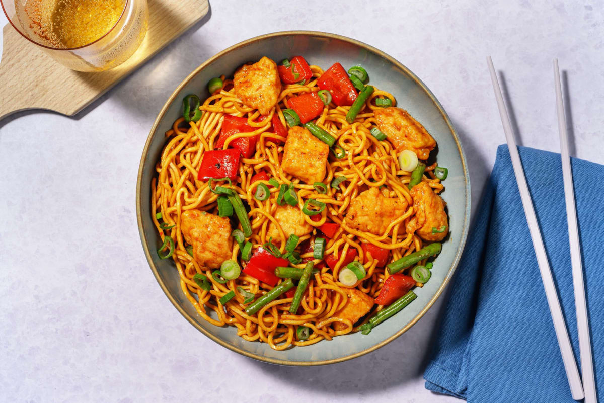 Sweet and Sticky Chicken Breast Noodles