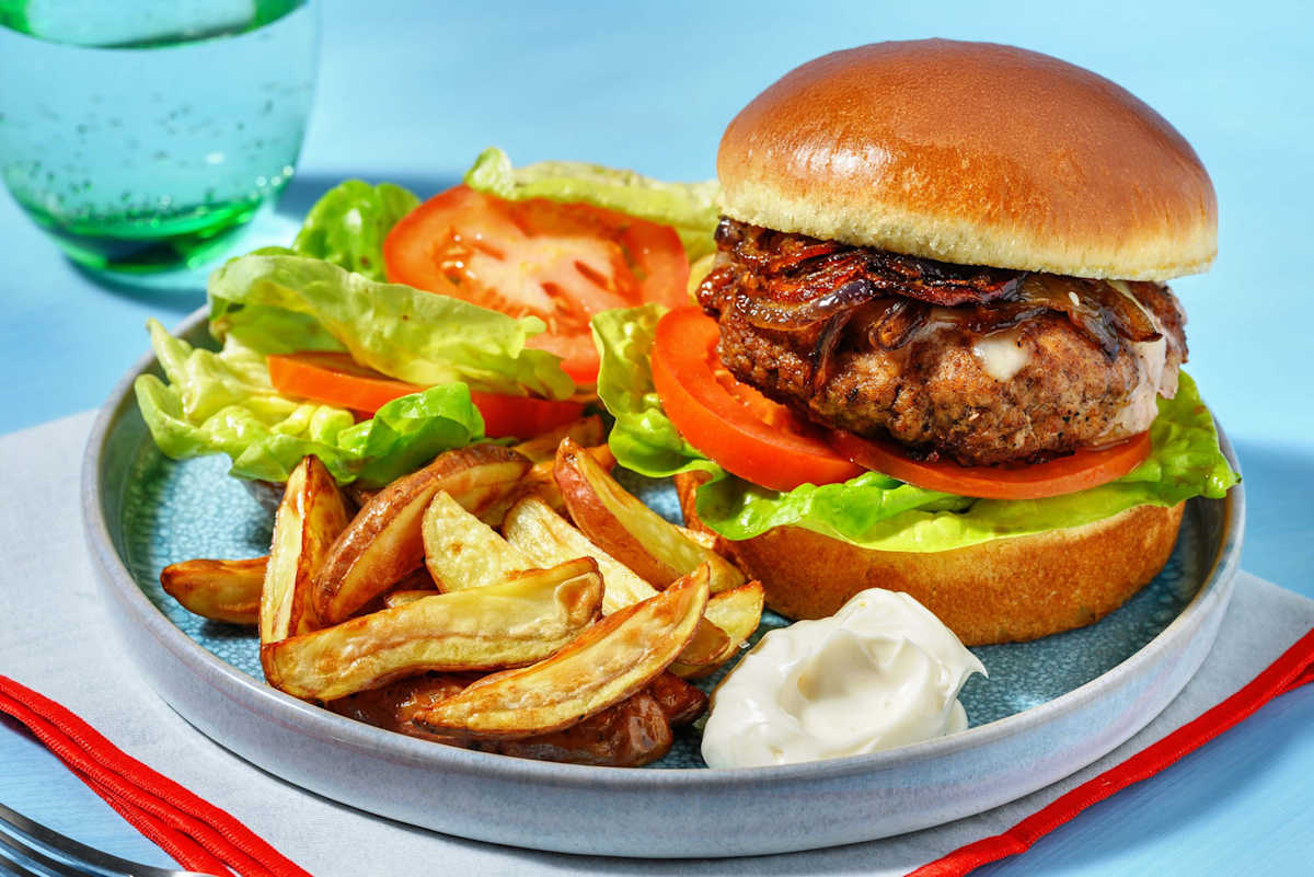 Cheeseburger op brioche