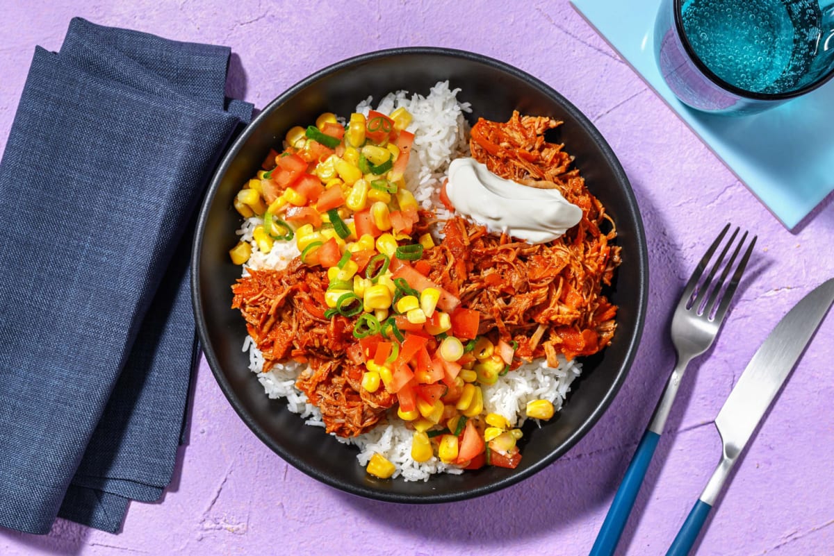 Tropisk pulled pork-gryta