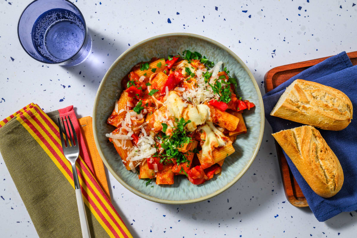 BBQ Baked Veggie Rigatoni