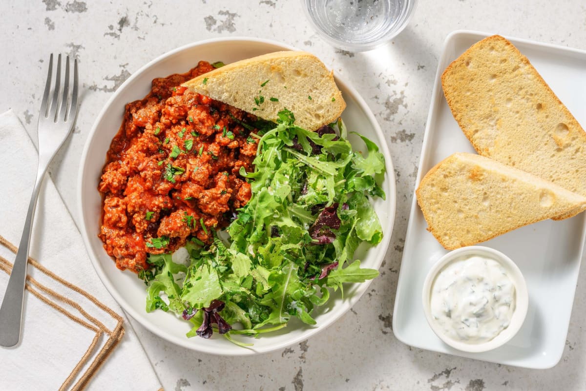 Sloppy Joe Bowl: Harissa-Rinderhackfleisch