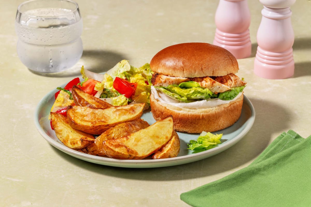 Honey Lime Glazed Peri Peri Chicken Burger