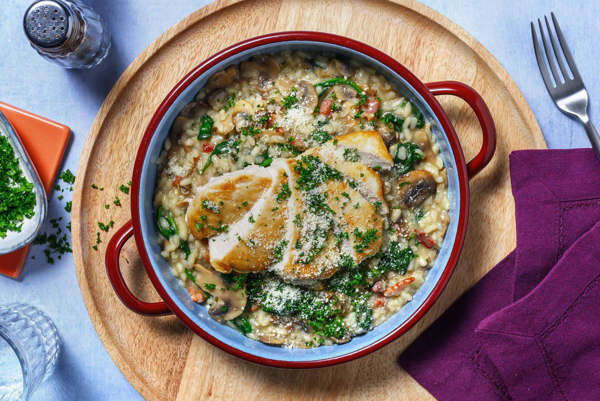 Chicken and mushroom risotto HelloFresh